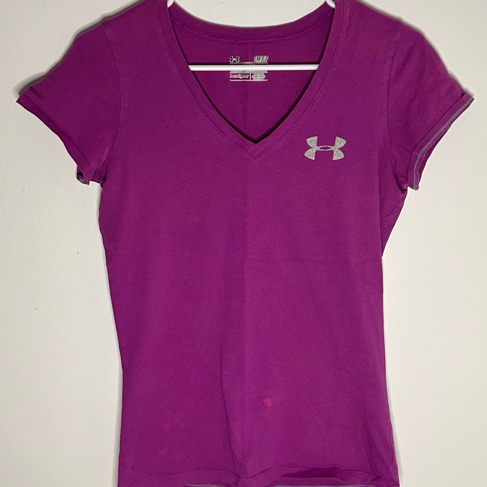 Under Armour Women's Purple V-Neck Top